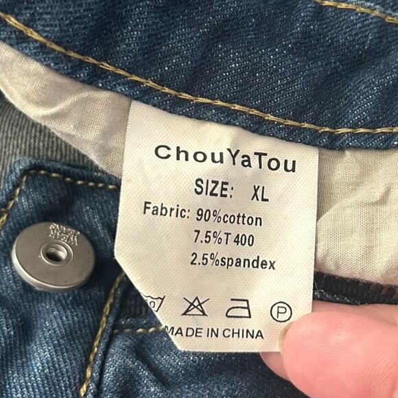 Chouyatou Women’s Denim Jean Mini Skirt Women's XL Blue Stretch Classic 5-Pocket - Picture 4 of 4